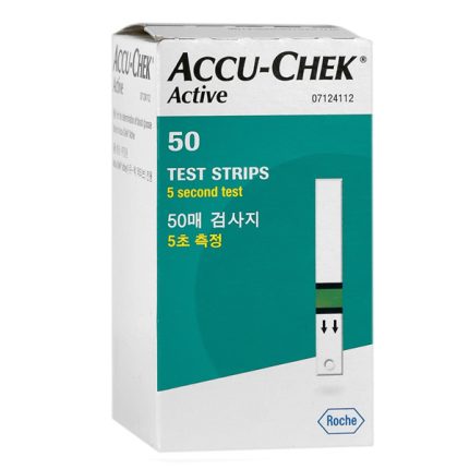 نوار تست قندخون اکیوچک اکتیو (Accu-Chek Active) ، بسته25عددی ، تاریخ انقضا: 2027/07