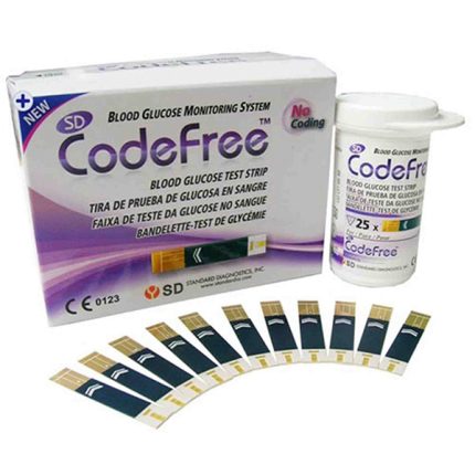 نوار تست قند خون کد فری (Code Free) ، بسته50عددی ، تاریخ انقضا: 2027/02