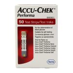 نوار تست قند خون اکیوچک پرفورما (Accu-Chek Performa) ، بسته 50 عددی ، تاریخ انقضا: 2027/07