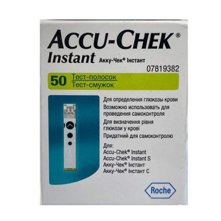 نوار تست قند خون اکیوچک اینستنت (Accu-Chek Instant) ، بسته 50 عددی ، تاریخ انقضا: 2027