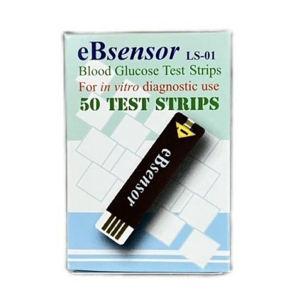 نوار تست قند خون ب ای بی سنسور (eBsensor) ، سته50عددی ، تاریخ انقضا: 2026/10